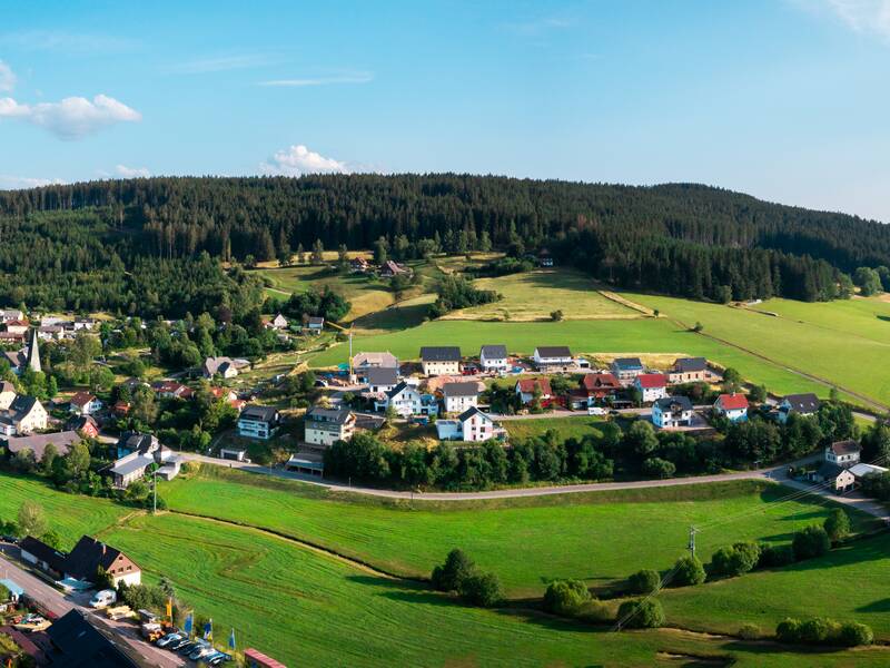 Luftbild auf Langenschiltach