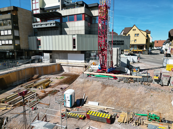 Luftbild Marktplatz während der Baustelle